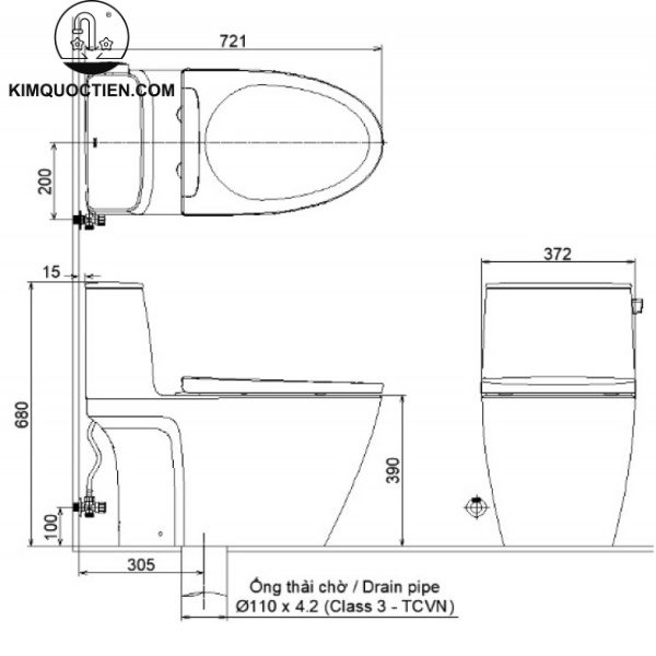 Bồn cầu một khối INAX AC-912+CW-KB22AVN