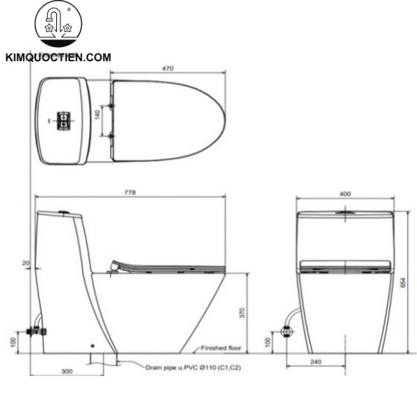 Bồn cầu một khối INAX AC-919R+CW-KA22AVN