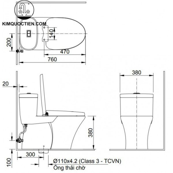 Bồn cầu một khối INAX AC-959A+CW-KA22AVN