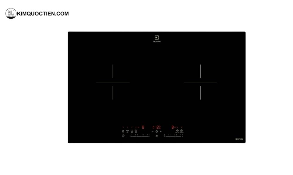 Bếp sử dụng mặt kính Ceramic bền bỉ, chịu nhiệt tốt, dễ vệ sinh
