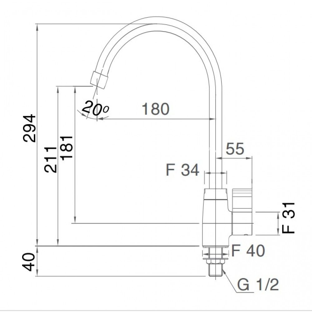 Vòi bếp lạnh INAX SFV-21