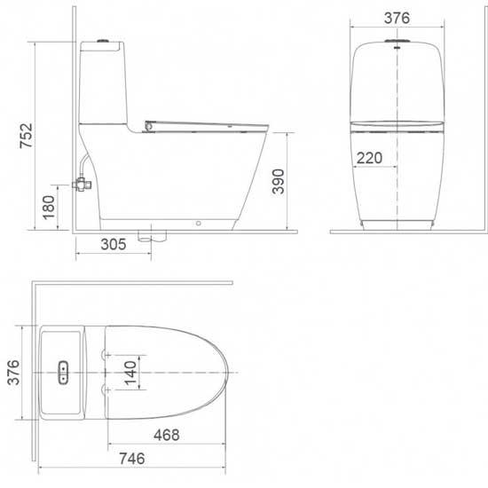 Bồn cầu hai khối INAX ACT-832+CW-S32VN