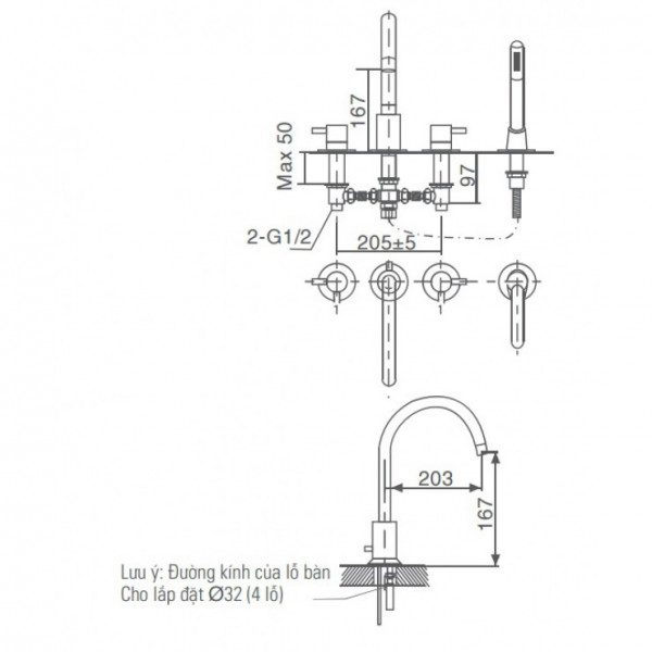Sen tắm gắn bồn INAX BFV-7000B