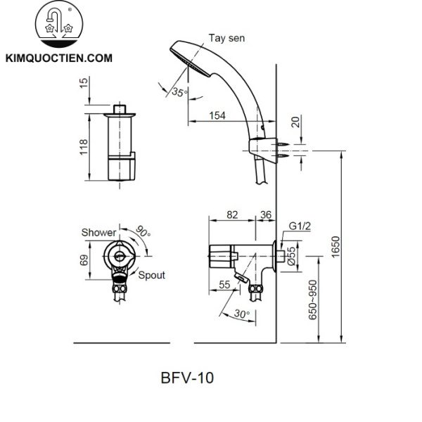 Sen tắm nước lạnh INAX BFV-10-1C