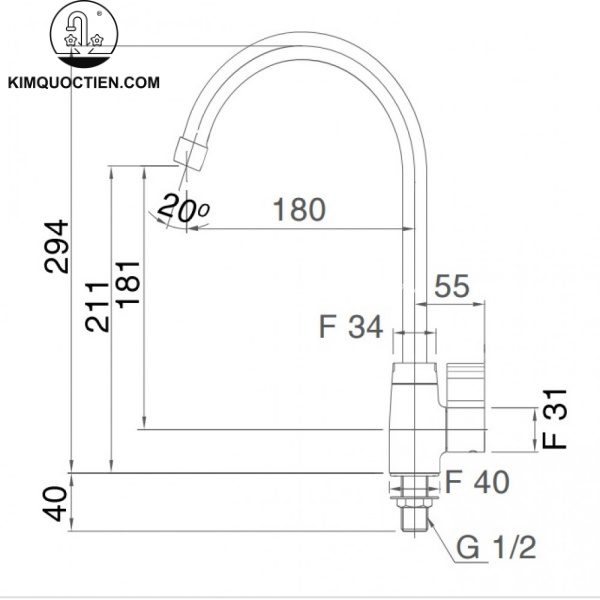 Vòi bếp lạnh INAX SFV-21