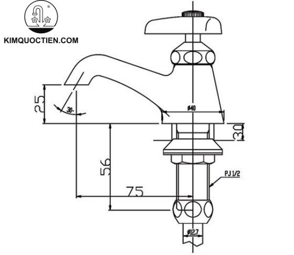 Vòi chậu nước lạnh INAX LF-1P