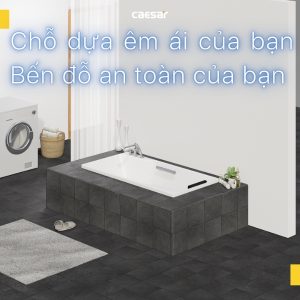 Bồn tắm xây không chân không yếm Caesar AT0870