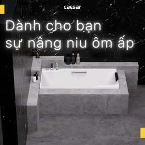 Bồn tắm xây không chân không yếm Caesar AT0870