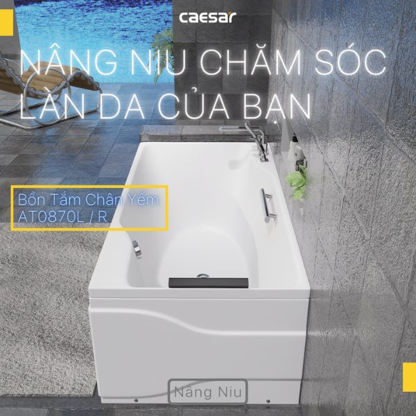 Bồn tắm chân yếm Caesar AT0870L(R)