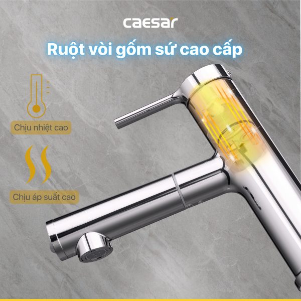 Vòi lavabo Caesar nóng lạnh B196C