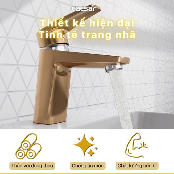 Vòi lavabo Caesar nóng lạnh B390CGU