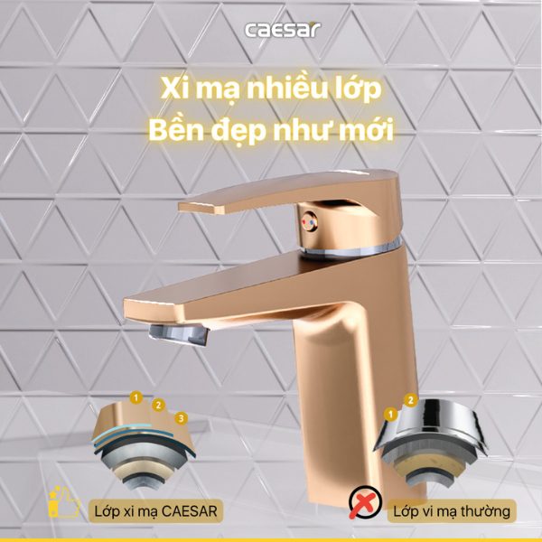 Vòi lavabo Caesar nóng lạnh B390CGU