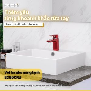 Vòi lavabo Caesar nóng lạnh B390CRU