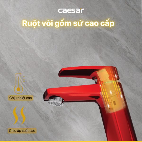 Vòi lavabo Caesar nóng lạnh B390CRU