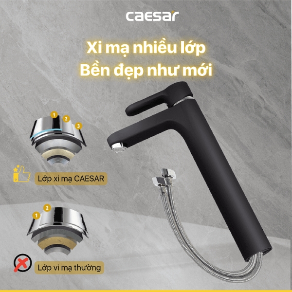 Vòi lavabo Caesar nóng lạnh B571CBU