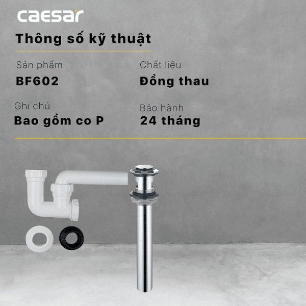Bộ xả nhấn Caesar BF602A