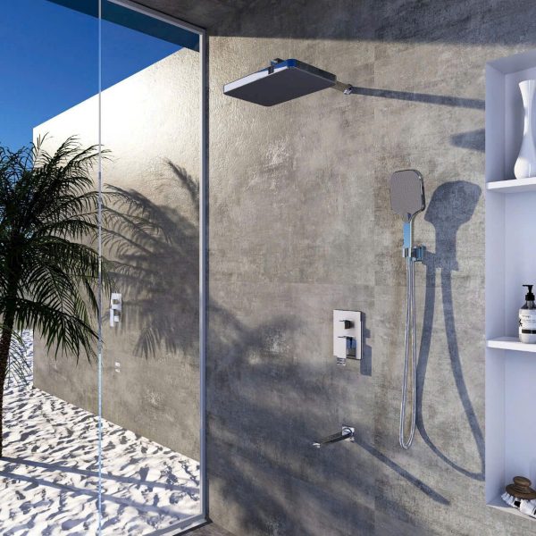 Vòi sen Caesar đúng âm tường new BS659