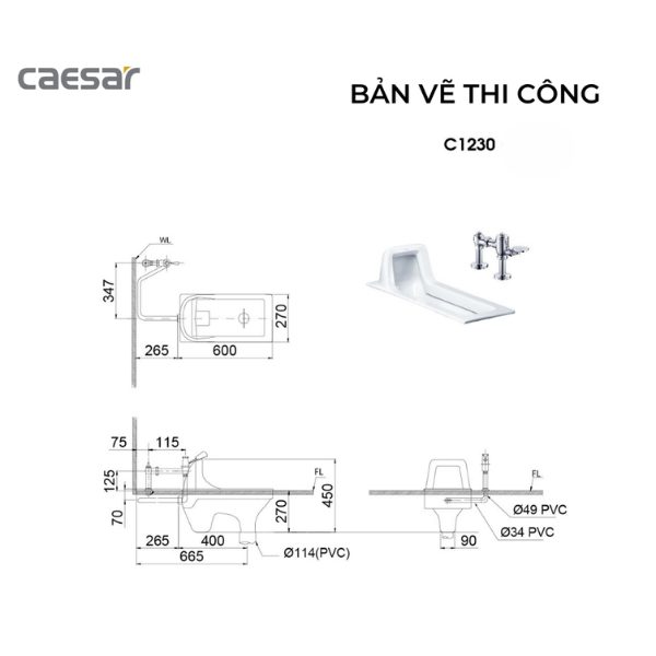 Bồn cầu xổm C1230