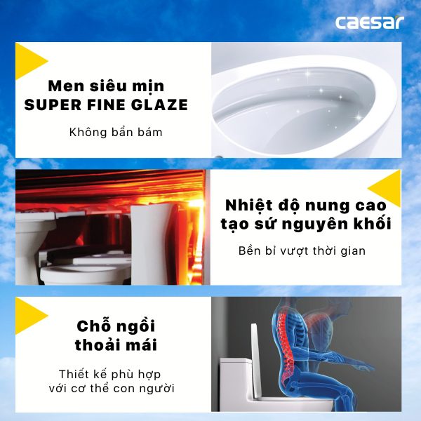 Bồn cầu 1 khối nắp rửa cơ C1356F/TAF060