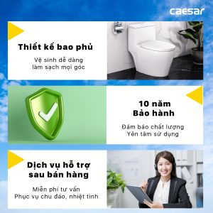 Bồn cầu 1 khối nắp rửa cơ C1356F/TAF060