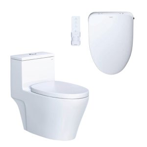 Bồn cầu 1 khối nắp điện tử Caesar C1356F/TAF710H