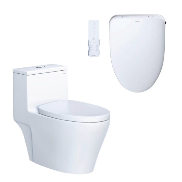 Bồn cầu 1 khối nắp điện tử Caesar C1356F/TAF710H