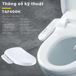 Bồn cầu 1 khối nắp điện tử Caesar C1363F/TAF400H