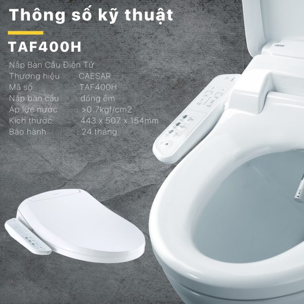 Bồn cầu 1 khối nắp điện tử Caesar C1363F/TAF400H
