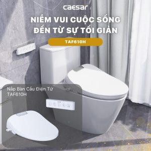 Bồn cầu 1 khối nắp điện tử Caesar C1374F/TAF610H