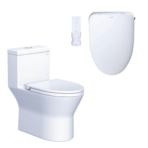 Bồn cầu 1 khối nắp điện tử Caesar C1374F/TAF710H