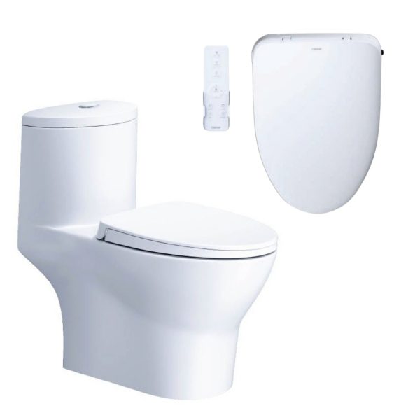 Bồn cầu 1 khối nắp điện tử Caesar C1375F/TAF710H