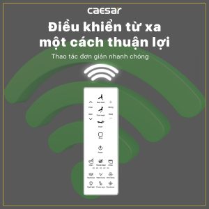 Bồn cầu 1 khối nắp điện tử Caesar C1394F/TAF512H