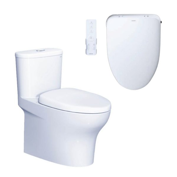 Bồn cầu 1 khối nắp điện tử Caesar C1394F/TAF710H