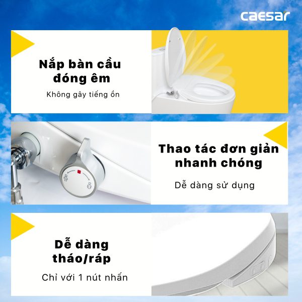 Bồn cầu 1 khối nắp rửa cơ C1395F/TAF060