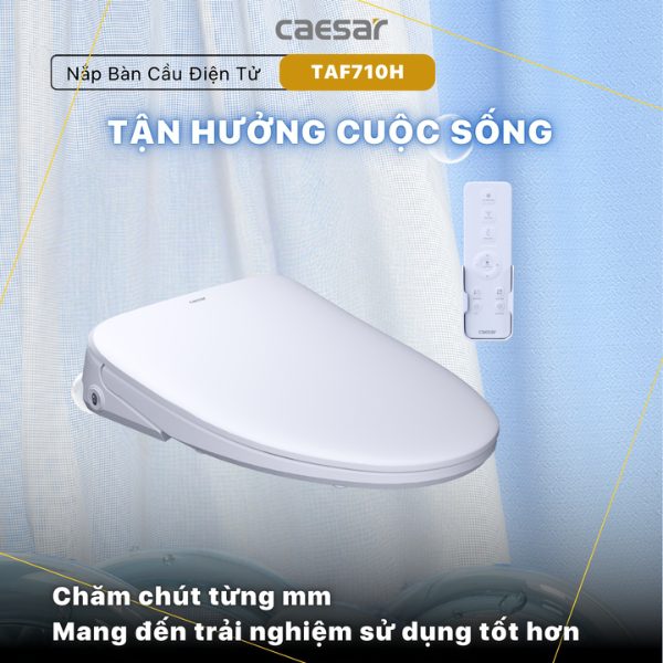 Bồn cầu 2 khối nắp điện tử Caesar CD1320/TAF710H