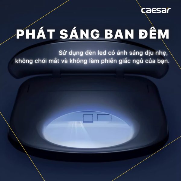 Bồn cầu 2 khối nắp điện tử Caesar CD1320/TAF710H