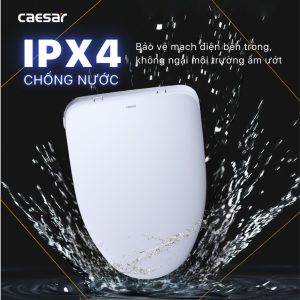 Bồn cầu 2 khối nắp điện tử Caesar CD1340/TAF710H
