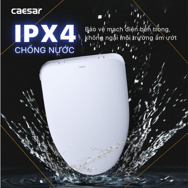 Bồn cầu 2 khối nắp điện tử Caesar CD1340/TAF710H