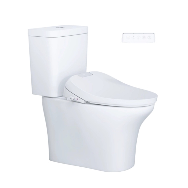 Bồn cầu 2 khối nắp điện tử Caesar CD1341/TAF610H