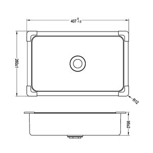 Chậu rửa nhỏ inox Kluger KSWB – 404S