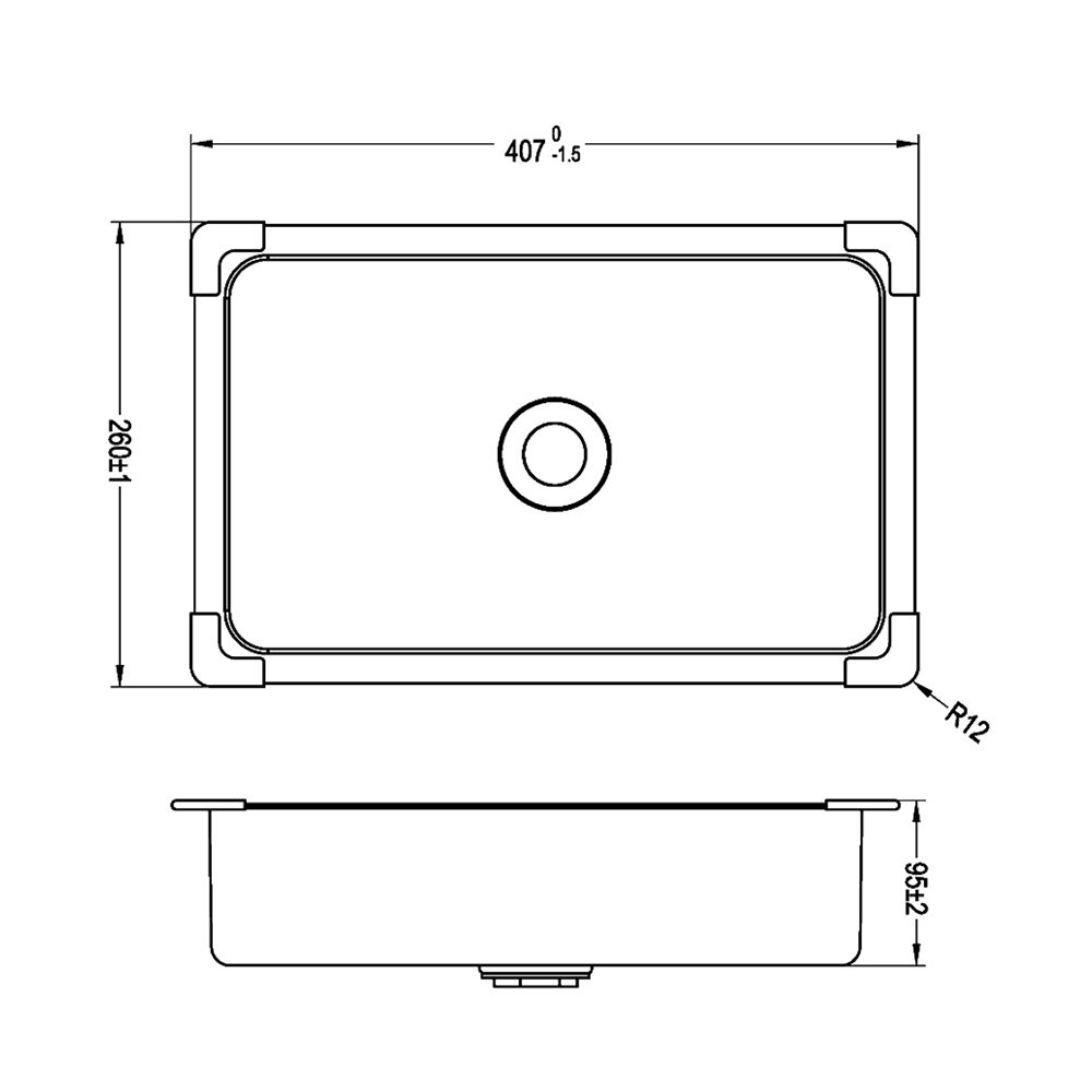 Chậu rửa nhỏ inox Kluger KSWB – 404S