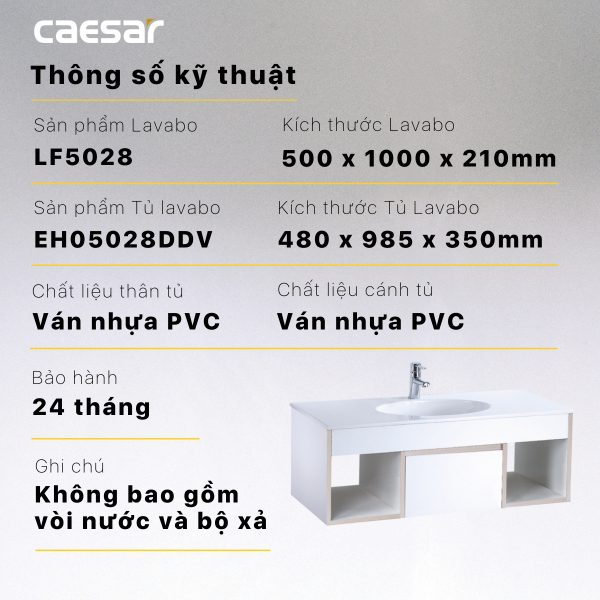 Tủ lavabo Caesar EH05028DDV