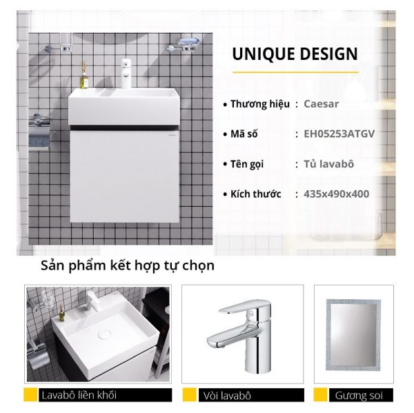 Tủ lavabo Caesar EH05253ATGV