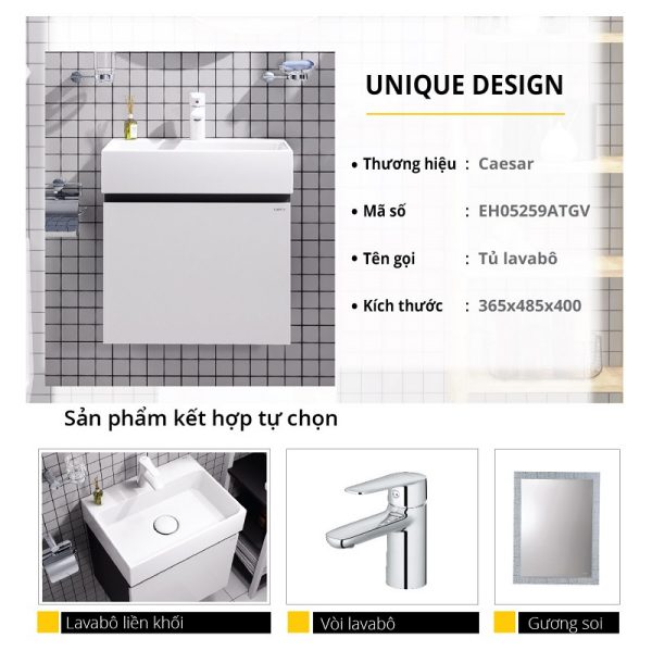 Tủ lavabo Caesar EH05259ATGV