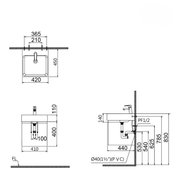 Tủ lavabo Caesar EH05261ADV