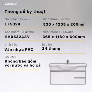 Tủ lavabo Caesar EH05324AV