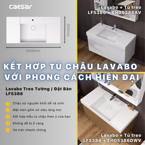 Tủ lavabo Caesar EH05386AV