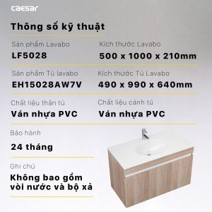 Tủ lavabo Caesar EH15028AW7V