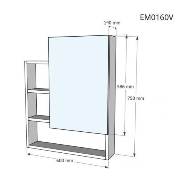 Tủ gương Caesar EM0160V