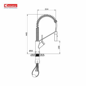 vòi rửa bát dây rút Gusta